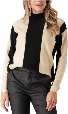 Minus Mireya Knit Pullover - Dames - Coltruien - Veelkleurig - S - Polyester - Truien & Vesten
