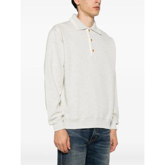 Dr&ocirc;le de Monsieur Cotton-Jersey Polo Sweater - Gray