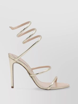Rene Caovilla metallic spiral strap sandals
