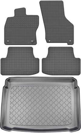 OEM Audi A3 Iv 8y Sportback Hatchback Desde 03.2020 Set - Alfombrillas De Goma Para Coche + Alfombrilla Para Maletero