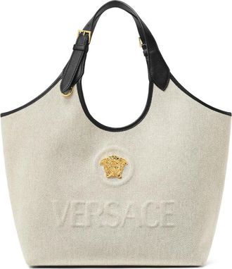 Versace Beige Medusa Large Tote