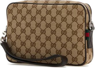 Gucci Mens Gg Fabric Clutch Bebonycocoavrv