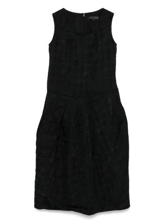 Comme Des Gar&ccedil;ons jacquard midi dress - women - Polyester - M - Black