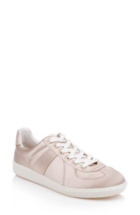 Badgley Mischka Imara Sneaker in Nude Satin at Nordstrom, Size 9.5