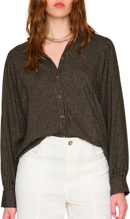 Xirena Womens Serafina Shirt In Phantom Stripe