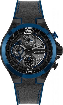 Jacques Lemans 1-2150B Mens Manchester Watch - Black - One Size