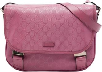 Gucci Pre-owned Vintage Crossbody Bag - unisex - Vintage Schoudertas - Roze - ONE Size - Nylon - Vintage