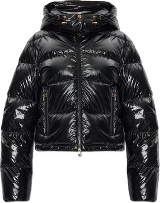 Moncler Niveole Short Down Jacket - Dames - Gewatteerde jassen - Zwart - L - Nylon - Jassen
