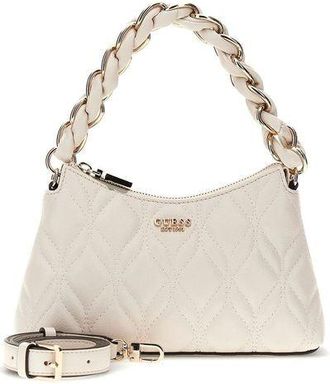 Guess Womens Shoulder Bag Off White Polyurethane - Shoulder-Bags