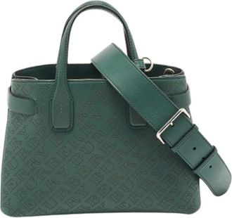 Burberry Pre-owned Handbags, female, Green, Size: ONE SIZE Pre-owned Leather Handbag