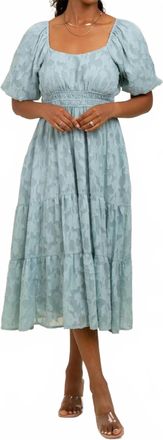Wishlist Embroidered Midi Dress In Sage