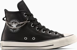 Converse Sneaker CONVERSE CHUCK TAYLOR ALL STAR, Damen, Gr. 39,5, schwarz, silber, egret, Leder, Schuhe Sneaker