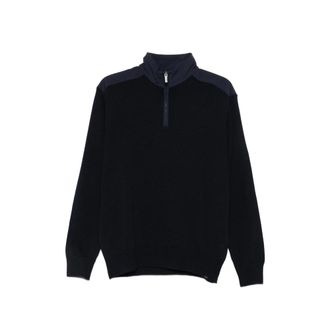 Paul & Shark Quarter-zip Panelled Sweater