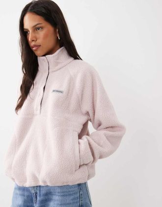 Columbia Jasper Ridge pile effetto pelle martellata con mezza chiusura a pressione rosa