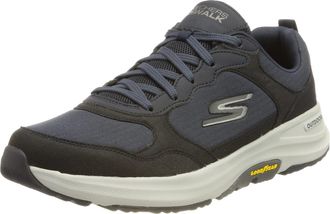 Skechers Mens GO Walk Outdoor WOODCREST Sneaker, Navy Textile, 11 UK