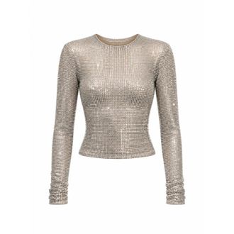 Giuseppe Di Morabito Maglia con cristalli - - Tops - Donna - Bianco - S