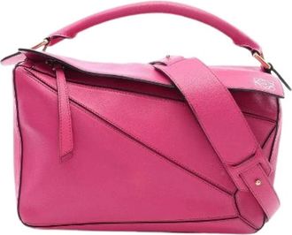 Loewe Pre-owned Puzzle Bag Medium 2Way Handbag - Dames - Vintage Handtas - Roze - ONE Size - Vintage