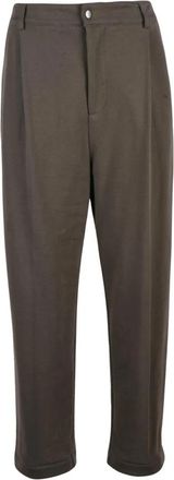 Brunello Cucinelli Tuta Broek - Dames - Broeken - Bruin - M - Katoen - Broeken