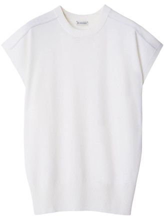 Burberry T-shirt a maglia fine - Bianco
