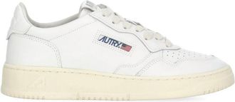 Autry White Medalist Low Leather Sneakers