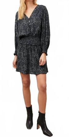 Rails Zana Dress In Charcoal Abstract Animal