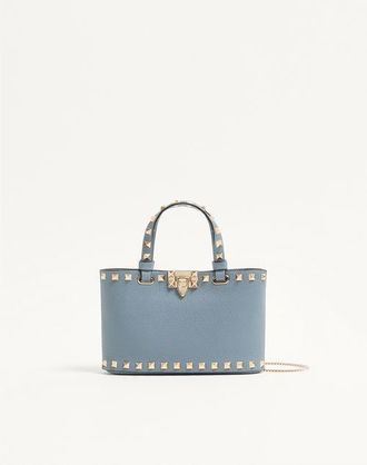 Valentino Garavani Rockstud Mini Shopping Bag In Grainy Calfskin Wo