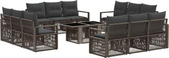 vidaXL Conjunto De Sof&aacute;s De Jard&iacute;n 13 Uds. Gris Y Gris Oscuro Vidaxl