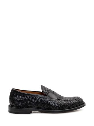 Doucal's Black Adler Leather Loafers