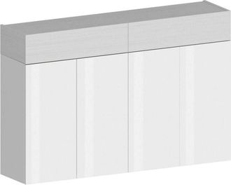 Dmora Dmora - Scarpiera Nadir, Porta scarpe salvaspazio a 6 ante, Armadio multifunzione da ingresso, 154x38h100 cm, Bianco effetto larice, con imballo