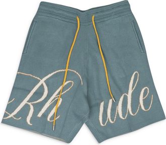 Rhude Sage Knit Script Shorts