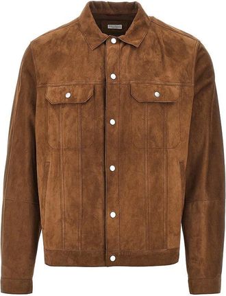 Brunello Cucinelli Suede leather jacket Man M