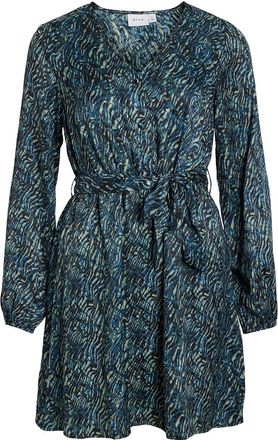 Vila Bedrukte jurk, satijnen effect