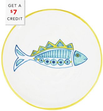 Vietri Vietri Elbas Fish Spiked Fin Salad Plate With $7 Credit