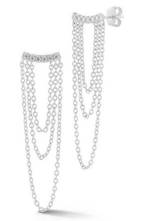 Glaze Jewelry Draped Chain Earrings in Silver at Nordstrom Rack