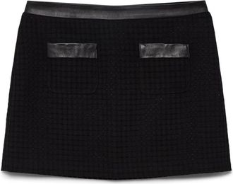 Casablanca Open-weave Tailored Mini Skirt - Dames - Korte rokken - Zwart - S - Katoen - Rokken