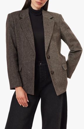 Habitual Mixed Pattern Blazer in Brown Herringbone at Nordstrom, Size X-Large
