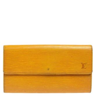 Louis Vuitton Pre-owned Wallets, female, Yellow, Size: ONE SIZE Pre-owned Leather wallets