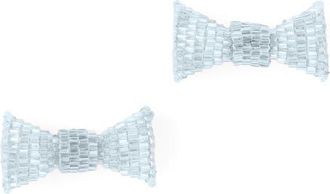 Deepa Gurnani Beaded Bow Stud Earrings in Baby Blue at Nordstrom