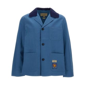 Manifattura Ceccarelli Workwear Pocket Jacket - Heren - Zomerjassen - Blauw - S - Katoen - Jassen