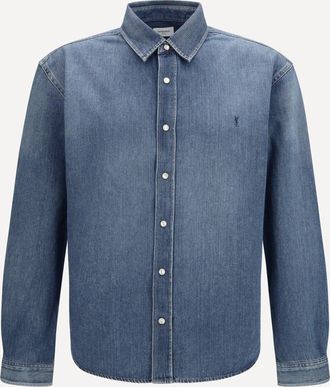 Saint Laurent Camicia in denim Man S