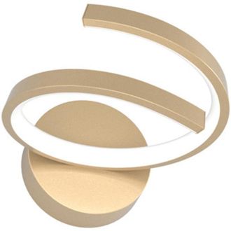 Top-Light Applique Moderna Tornado Alluminio Oro Led 12W Luce CaldaNaturale