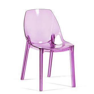 Siediti Fuori e Dentro Conjunto de 2 sillas en policarbonato fucsia