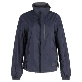 Prada Prada Verborgen Sluiting Windbreaker Jas in Marineblauwe Polyamide