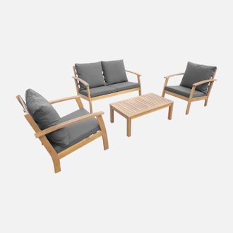 Sweeek Conjunto De Jard&iacute;n De Madera, 4 Plazas