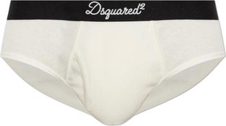 Dsquared2 Ondergoed, Heren, Beige, XL, Katoen, Logo Briefs