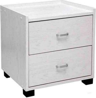 Trade Shop Trade Shop - Comodino Legno 2 Cassetti Mobile Moderno 44 X 43 X 40 Cm 715679 Camera Da Letto