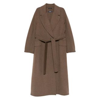 Max Mara Dames, Mantels, Bruin, Maat: S Leer