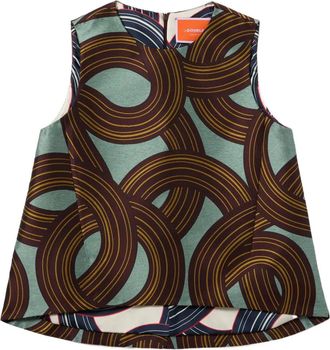 La DoubleJ La Scala top - women - Polyester/Recycled Polyester/Viscose - L - Blue