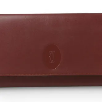 Cartier Black Bordeaux Leather Clutch Bag (Pre-Owned)