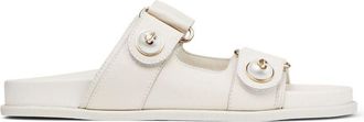 Jimmy Choo London Fayence pearl-embellished sandals - women - Leather - 39,5 - White